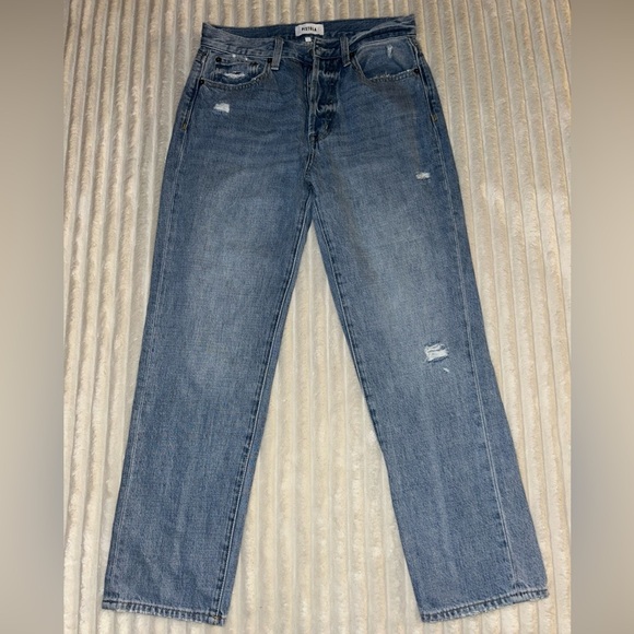 Distressed Blue Jeans Pistola Size 26 Straight Leg - Picture 1 of 8